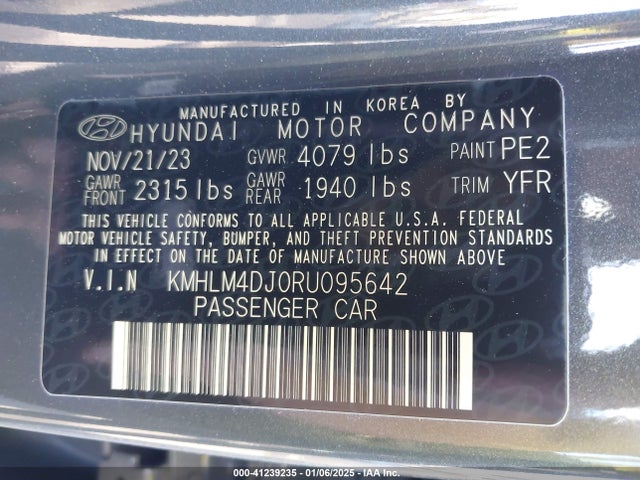Hyundai Elantra Blue 2024 KMHLM4DJ0RU095642 Image 9