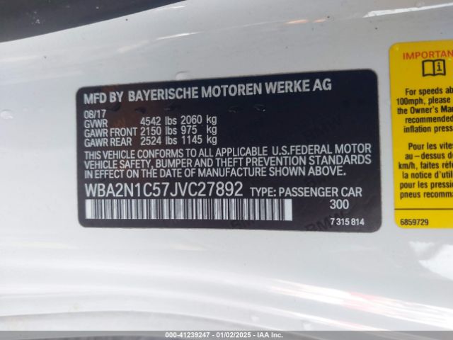 WBA2N1C57JVC27892 BMW M240i