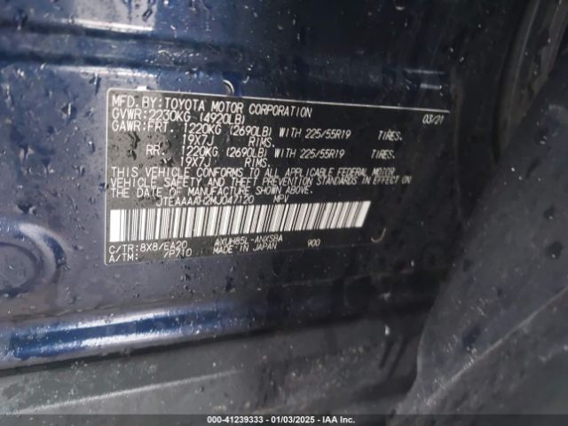 JTEAAAAH2MJ047120 Toyota Venza Limited