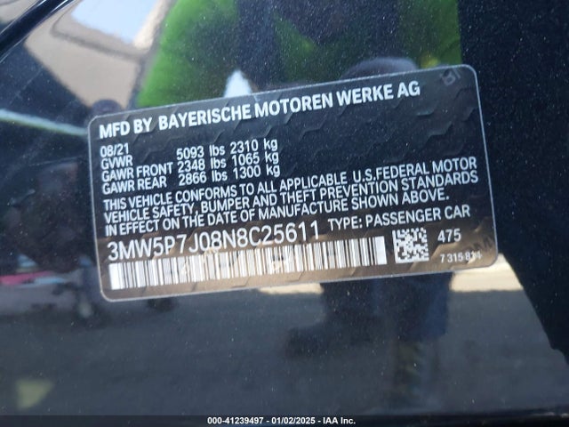3MW5P7J08N8C25611 BMW 2022