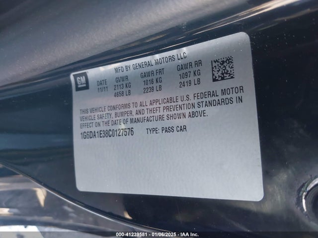 2012 CADILLAC CTS 1G6DA1E38C0127576 Photo 8