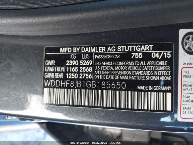 2016 MERCEDES-BENZ E 350 WDDHF8JB1GB185650 Photo 8