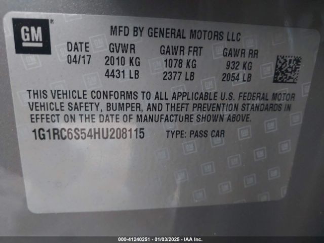 1G1RC6S54HU208115 Chevrolet VOLT LT