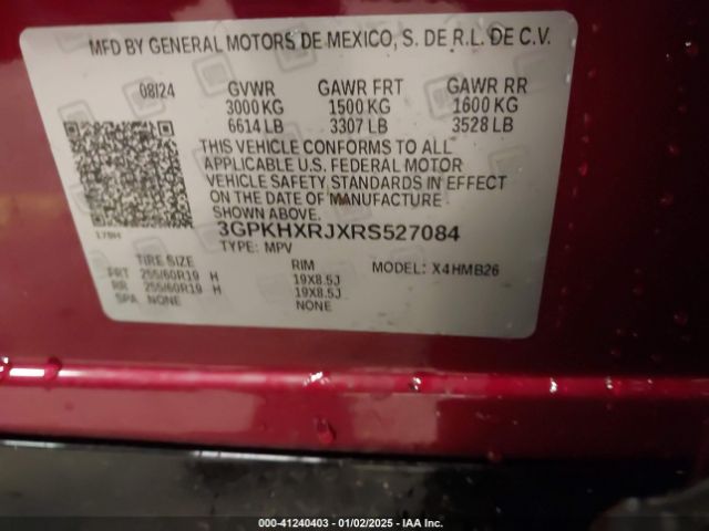3GPKHXRJXRS527084 Honda Prologue Touring