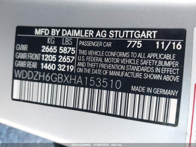 WDDZH6GBXHA153510 Mercedes-Benz E 400 4matic