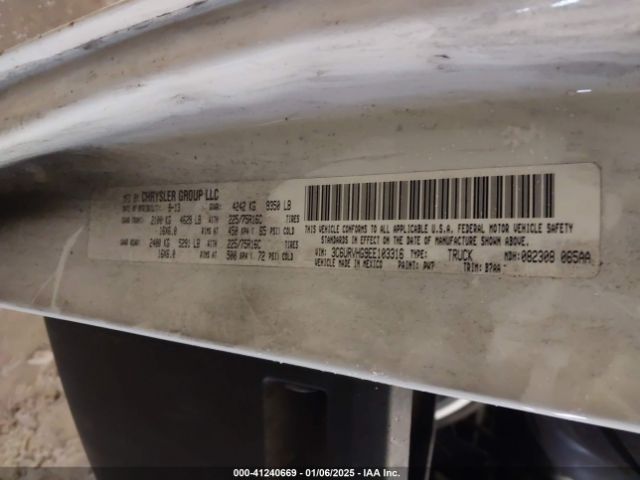 3C6URVHG9EE103316 RAM Promaster 3500 High Roof