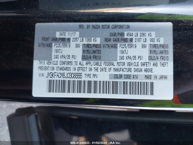 Mazda Cx-5 Touring 2018 JM3KFACM8J0308666 Image 9