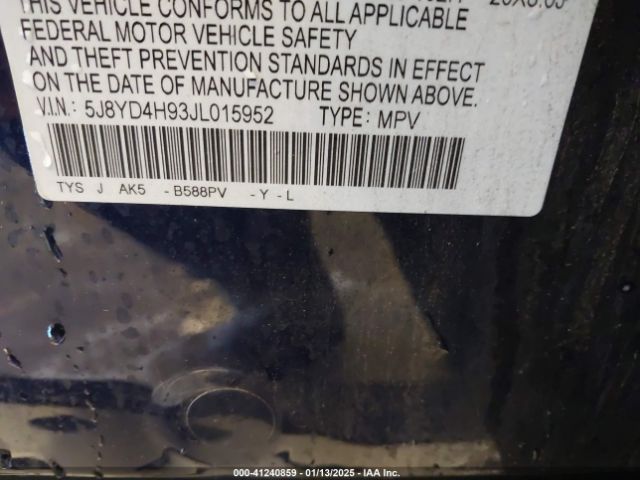 2018 ACURA MDX 5J8YD4H93JL015952 Photo 8