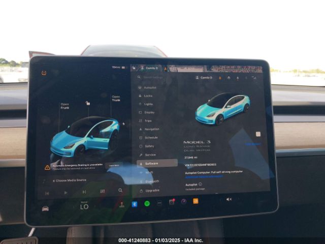5YJ3E1EB4NF180803 Tesla Model 3 Long Range Dual Motor All-wheel Drive