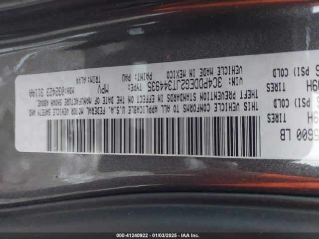 3C4PDDEG2JT344935 Dodge Journey Gt Awd
