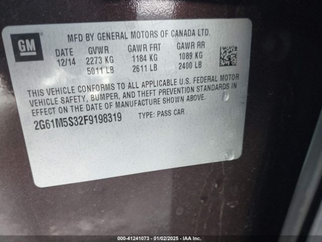 2G61M5S32F9198319 Cadillac XTS LUXURY