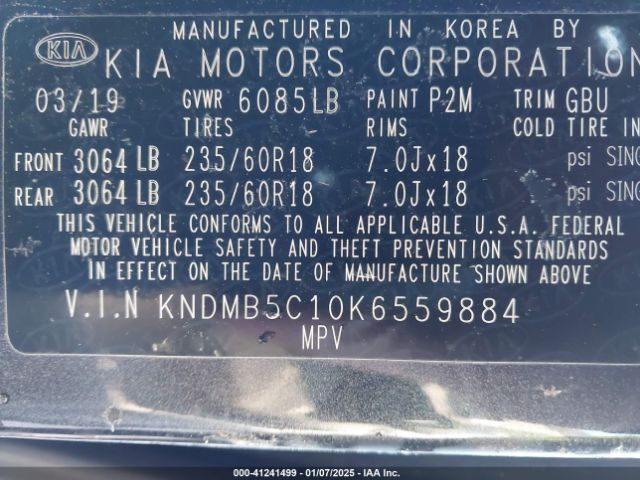 KNDMB5C10K6559884 KIA SEDONA EX