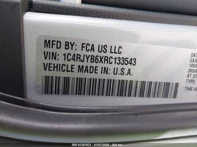 1C4RJYB6XRC133543 Jeep Grand Cherokee 4xe