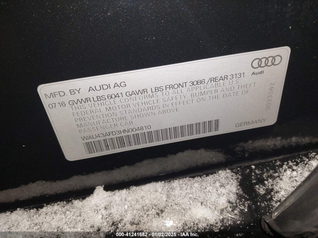 2017 AUDI A8 WAU43AFD3HN004810 Photo 8