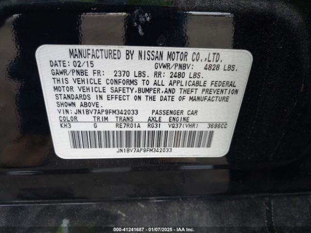 2015 INFINITI Q50 JN1BV7AP9FM342033 Photo 8
