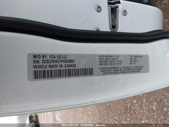 2C3CDXHG7PH539057 Dodge CHARGER GT