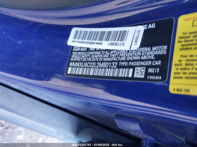 2020 MINI HARDTOP WMWXU9C02L2M80132 Photo 8