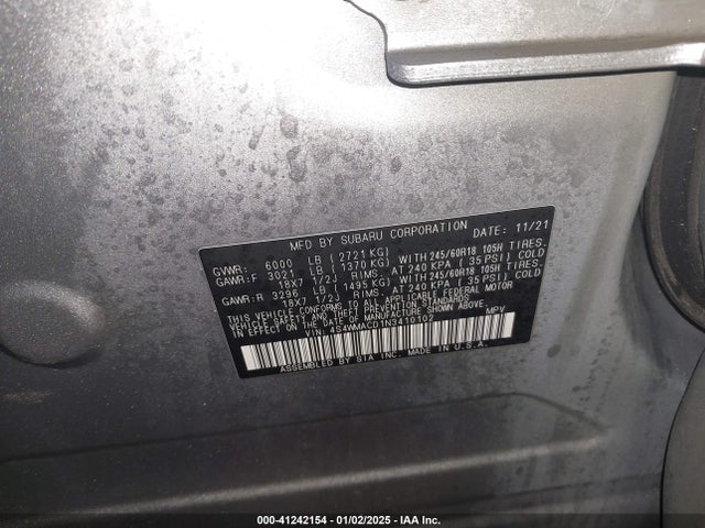 4S4WMACD1N3410102 Subaru Ascent Premium