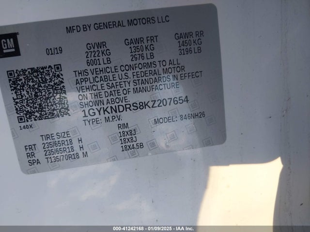 2019 CADILLAC XT5 1GYKNDRS8KZ207654 Photo 8