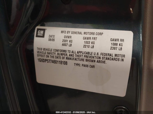 2006 CADILLAC CTS 1G6DP577460118108 Photo 8
