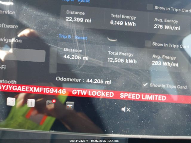 5YJYGAEEXMF159446 Tesla Model Y Long Range Dual Motor All-wheel Drive