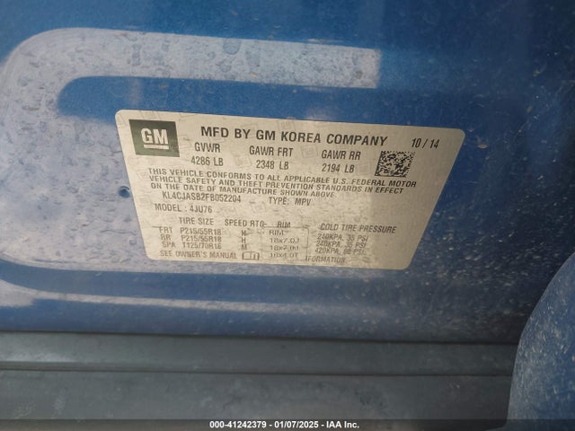 Buick Encore 2015 KL4CJASB2FB052204 Image 9