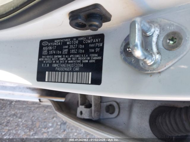 KMHCT4AEXHU372094 Hyundai Accent Value Edition