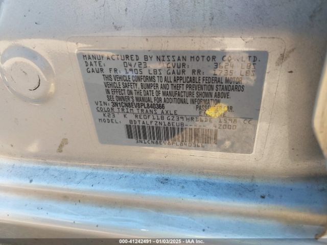 3N1CN8EV8PL840366 Nissan Versa 1.6 Sv Xtronic Cvt