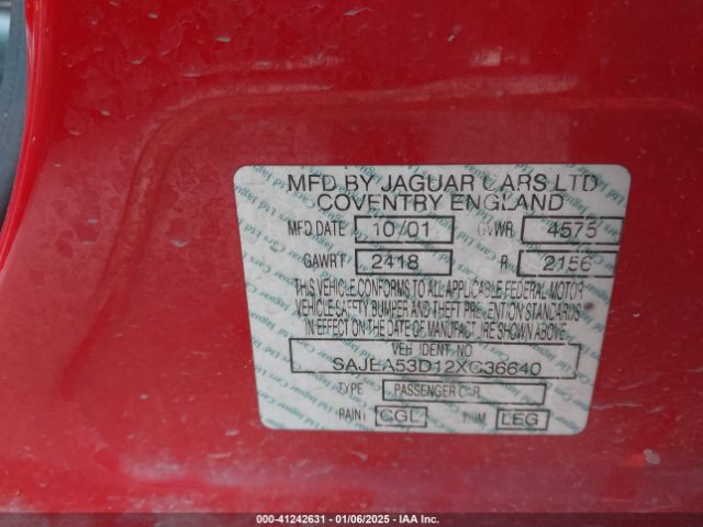 2002 JAGUAR X-TYPE SAJEA53D12XC36640 Photo 8