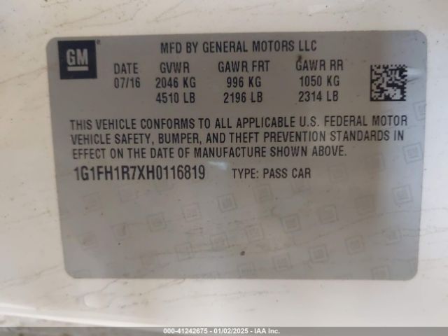 1G1FH1R7XH0116819 Chevrolet CAMARO 2SS