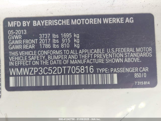 2013 MINI CONVERTIBLE WMWZP3C52DT705816 Photo 8