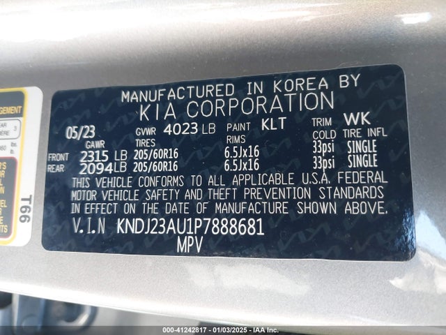 KIA SOUL LX 2023 KNDJ23AU1P7888681 Image 9