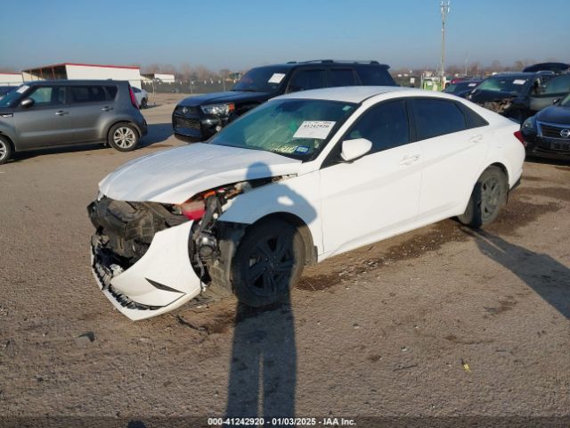 KMHLM4AJXNU017349 Hyundai Elantra Hybrid Blue