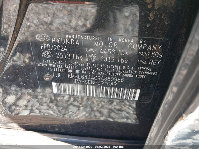 Hyundai SONATA SEL 2024 KMHL64JA0RA380986 Image 9