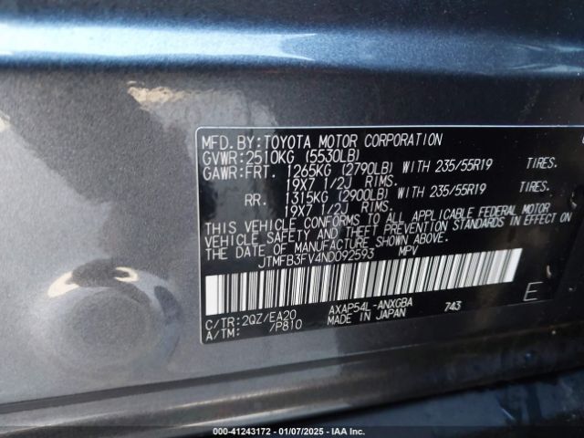 JTMFB3FV4ND092593 Toyota Rav4 Prime Xse