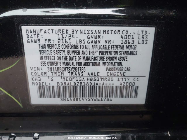 Nissan SENTRA SV 2025 3N1AB8CV7SY261786 Image 9