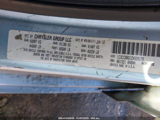 2012 CHRYSLER 200 1C3CCBBG1CN329179 Photo 8
