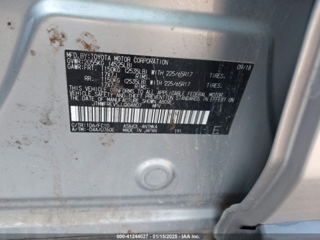 JTMWFREV5JJ204807 Toyota Rav4 Adventure/xle