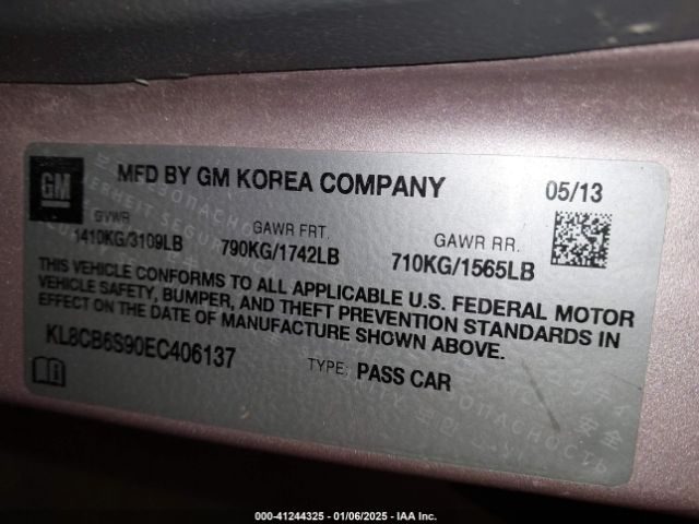 KL8CB6S90EC406137 Chevrolet Spark Ls Auto