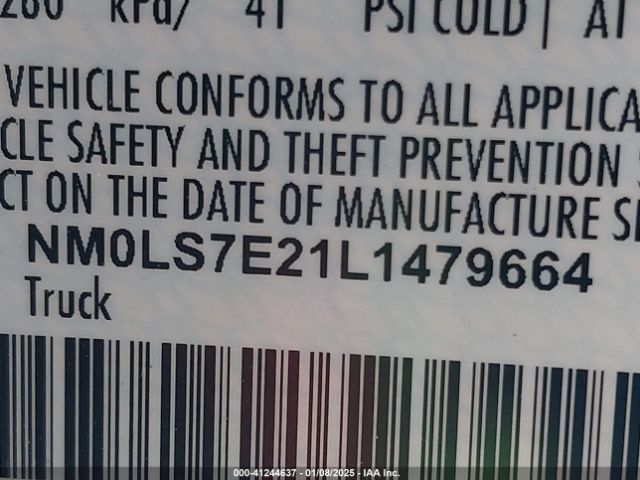 NM0LS7E21L1479664 Ford Transit Connect Xl Cargo Van