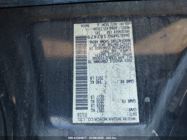 Nissan Altima 2.5 Sl 2016 1N4AL3AP9GC182479 Image 9