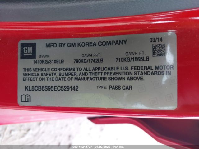 KL8CB6S95EC529142 Chevrolet Spark Ls Auto