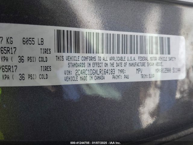 2C4RC1DGXLR164183 Chrysler Voyager Lxi