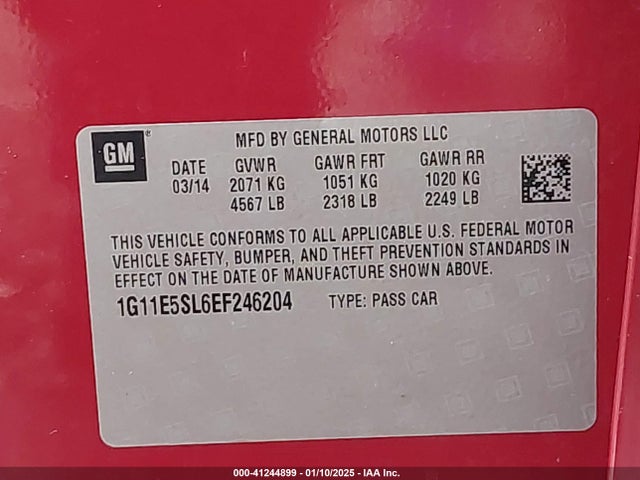 1G11E5SL6EF246204 Chevrolet MALIBU LT