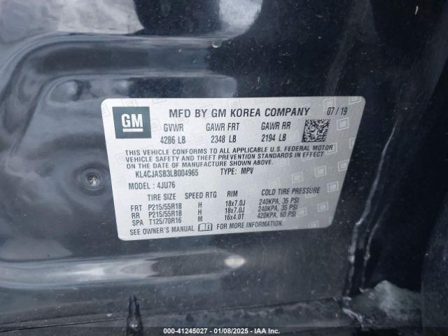 KL4CJASB3LB004965 Buick Encore Fwd Preferred