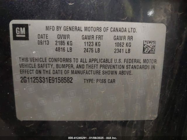 2G1125S31E9158582 Chevrolet Impala 2lt