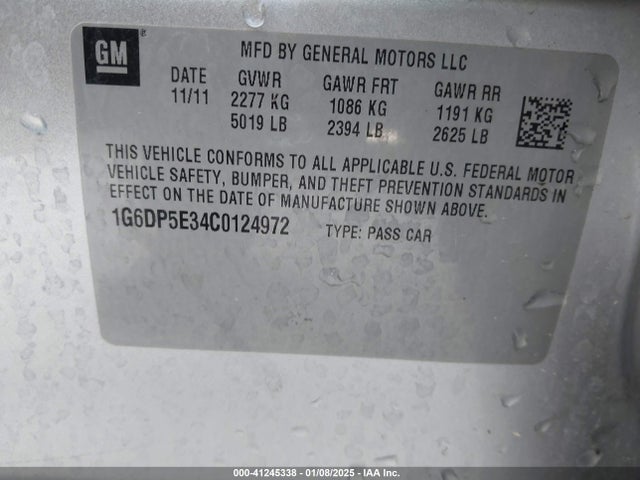 2012 CADILLAC CTS 1G6DP5E34C0124972 Photo 8