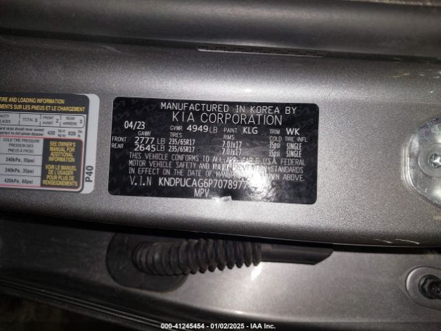 KNDPUCAG6P7078977 KIA Sportage Hybrid Lx