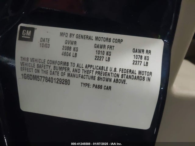 2004 CADILLAC CTS 1G6DM577840129280 Photo 8