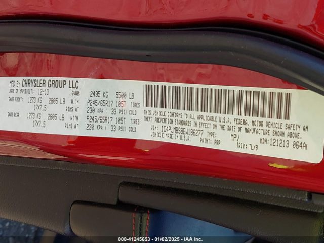 1C4PJMBS8EW186277 Jeep Cherokee Trailhawk
